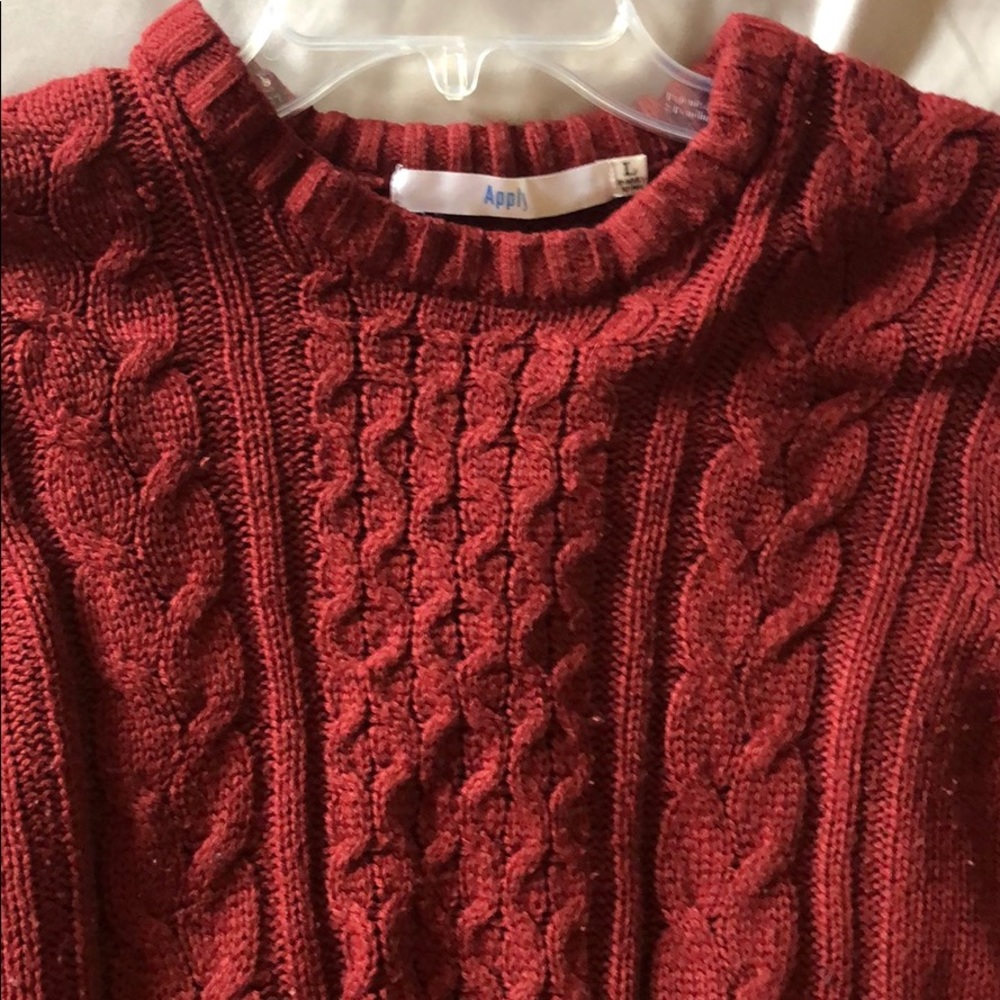 Red Cord Sweater